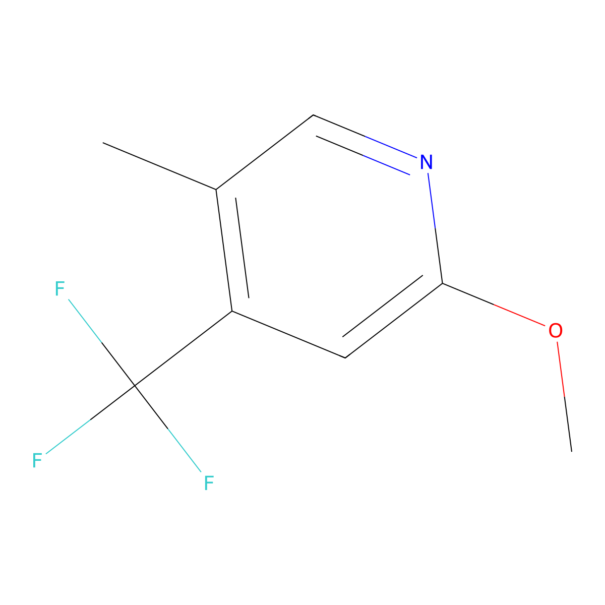 2-Methoxy-5-methyl-4-(trifluoromethyl)pyridine molecular structure, CAS 1360996-80-0