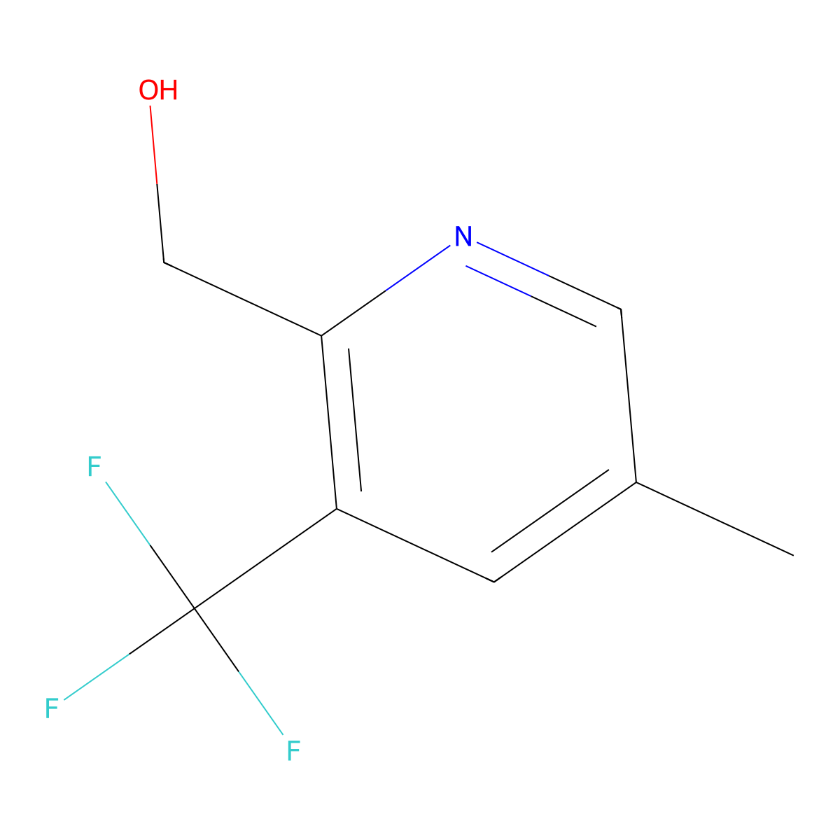 (5-Methyl-3-(trifluoromethyl)pyridin-2-yl)methanol molecular structure, CAS 1360997-11-0