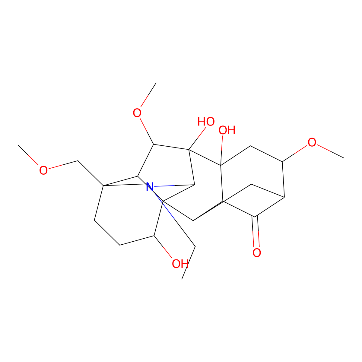 Dehydrodelcosine molecular structure, CAS 1361-18-8