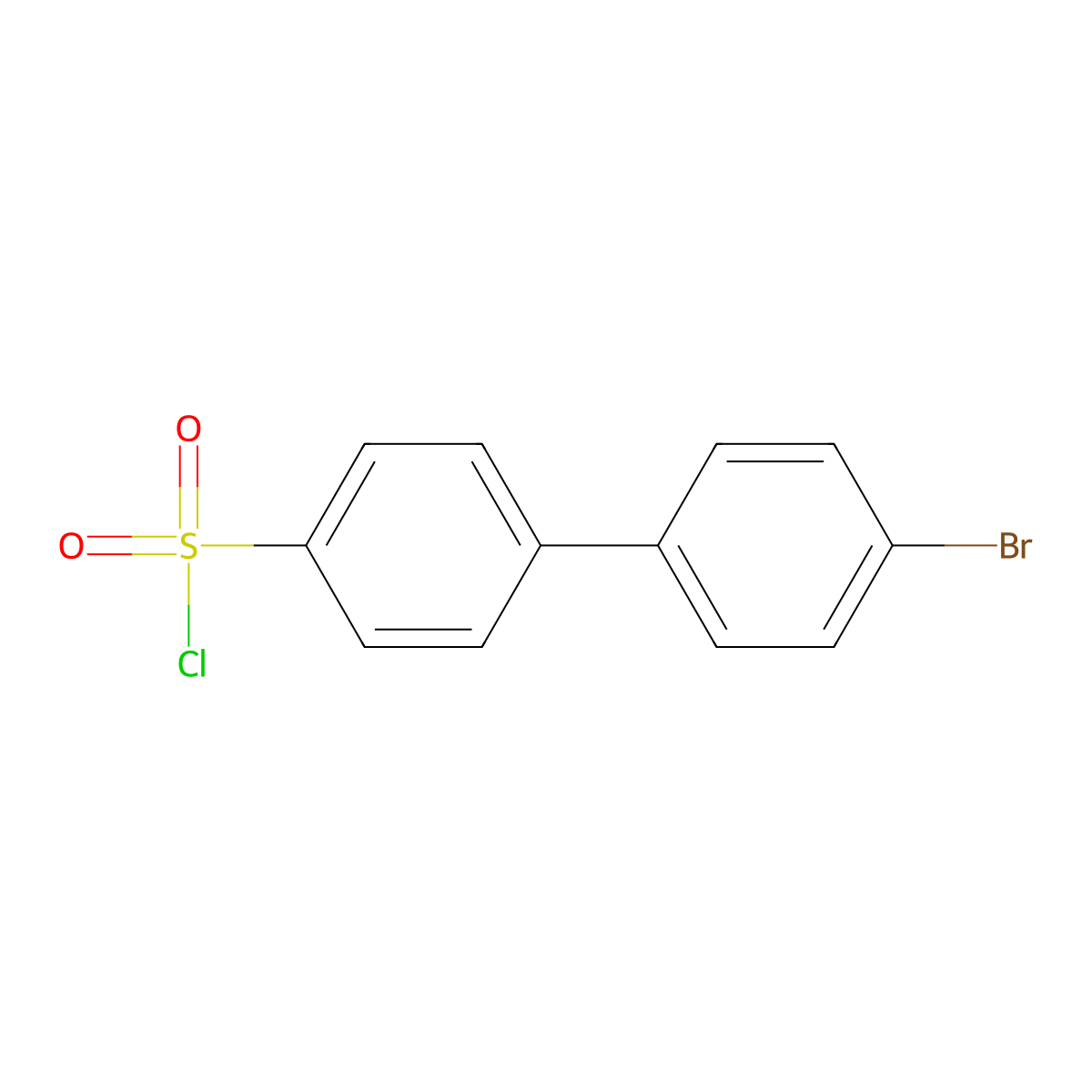 4'-Bromobiphenyl-4-sulfonyl chloride molecular structure, CAS 13610-11-2