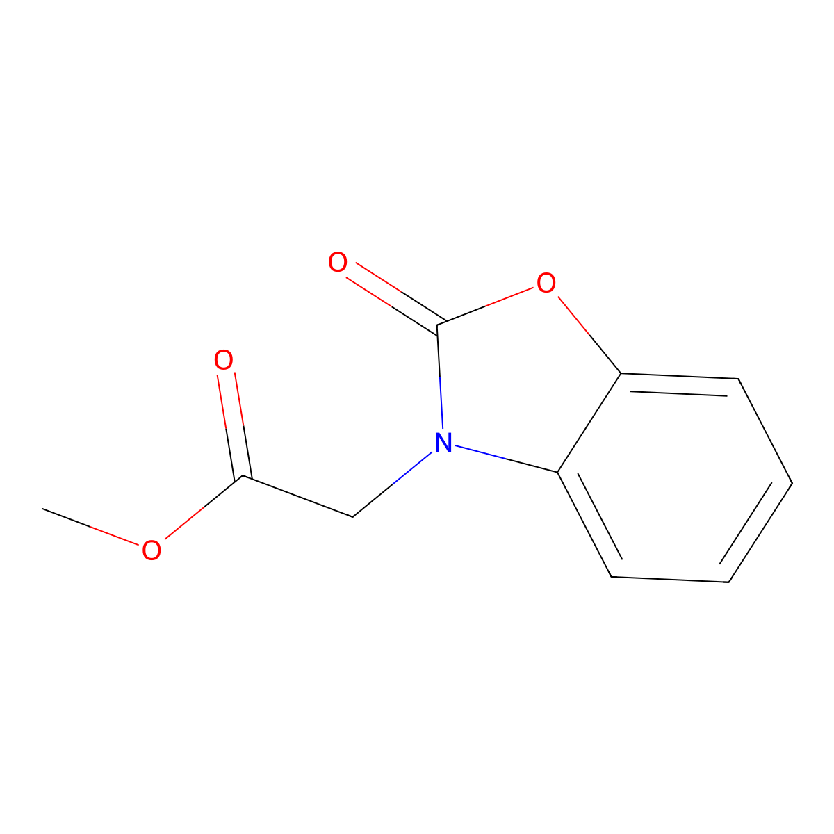 (2-Oxobenzooxazol-3-yl)-acetic acid methyl ester molecular structure, CAS 13610-50-9