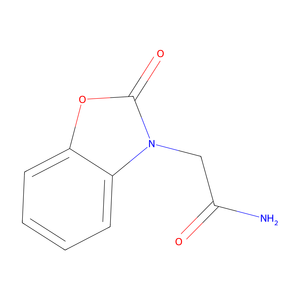 2-(2-Oxo-1,3-benzoxazol-3-yl)acetamide molecular structure, CAS 13610-65-6