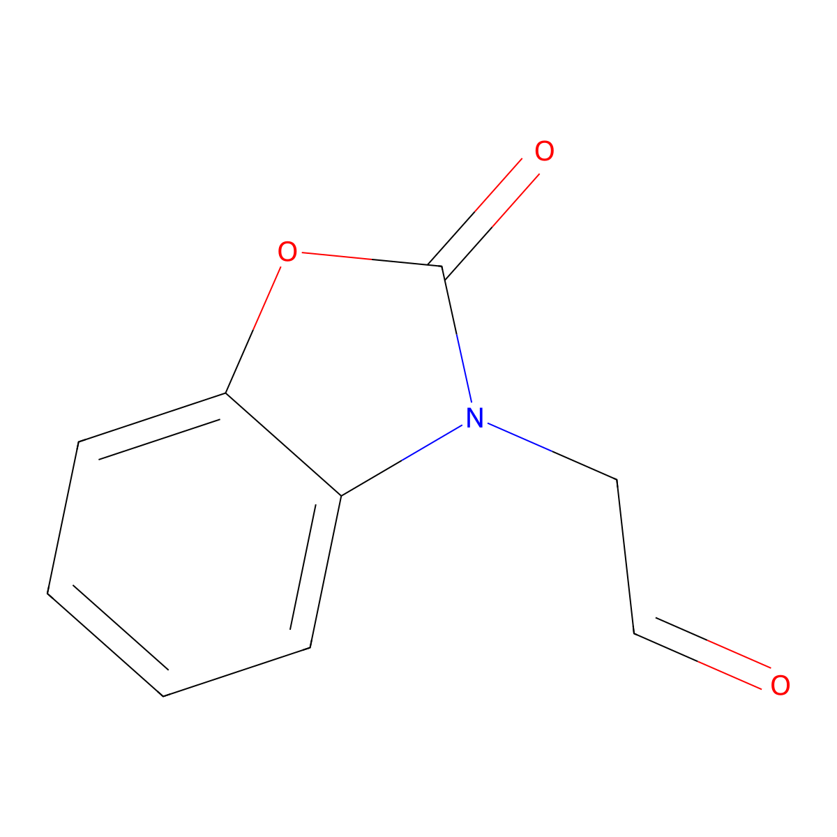 (2-Oxo-1,3-benzoxazol-3(2H)-yl)acetaldehyde molecular structure, CAS 13610-81-6