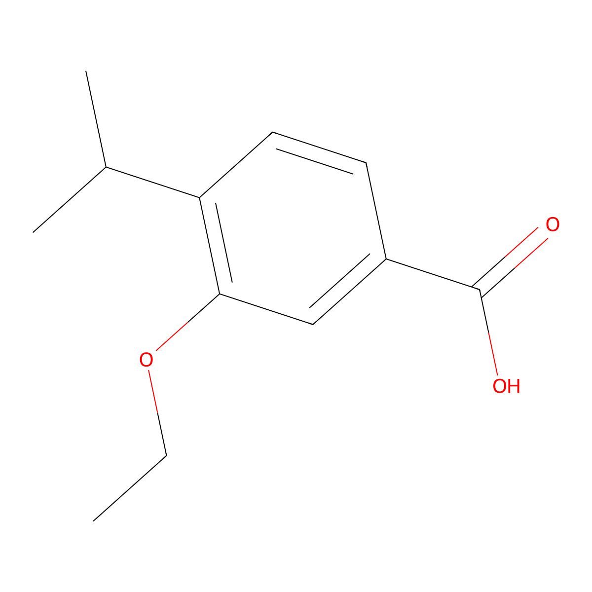 3-Ethoxy-4-isopropyl-benzoic acid molecular structure, CAS 1361003-59-9