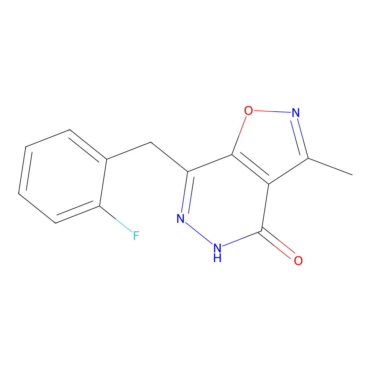 7-(2-Fluorobenzyl)-3-methylisoxazolo[4,5-d]pyridazin-4(5H)-one molecular structure, CAS 1361003-74-8