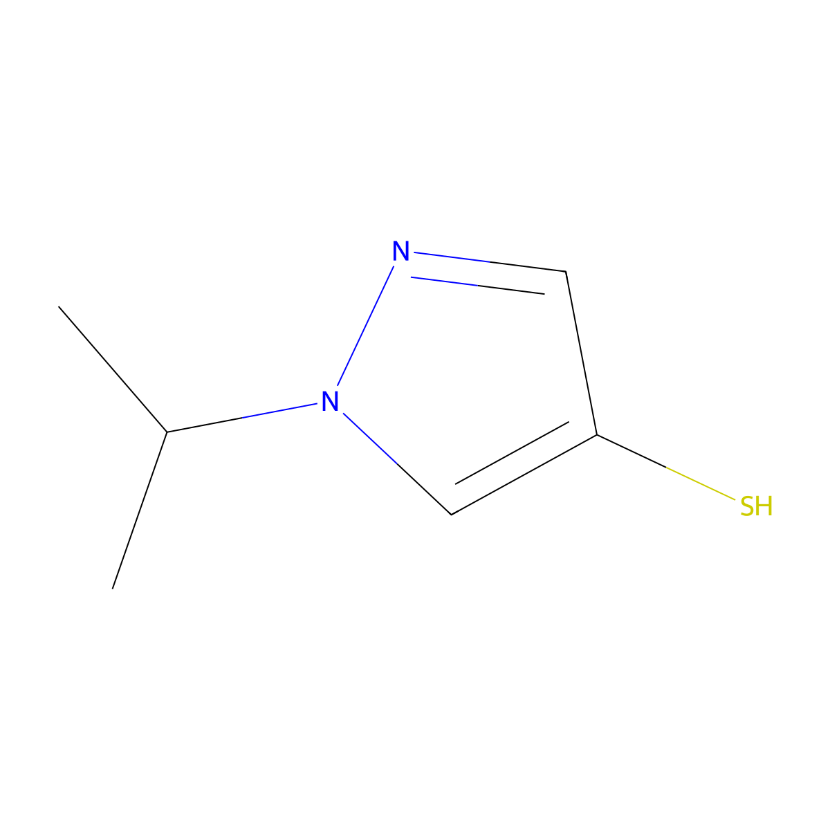1-Isopropyl-1H-pyrazole-4-thiol molecular structure, CAS 1361004-09-2