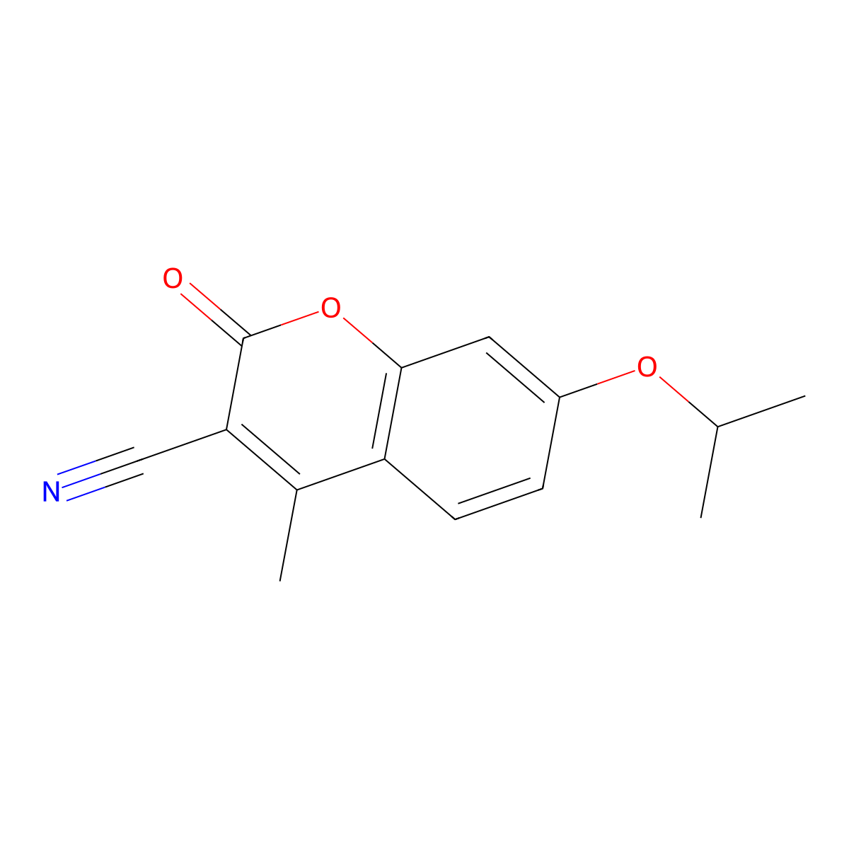 7-Isopropoxy-4-methyl-2-oxo-2H-chromene-3-carbonitrile molecular structure, CAS 1361004-20-7