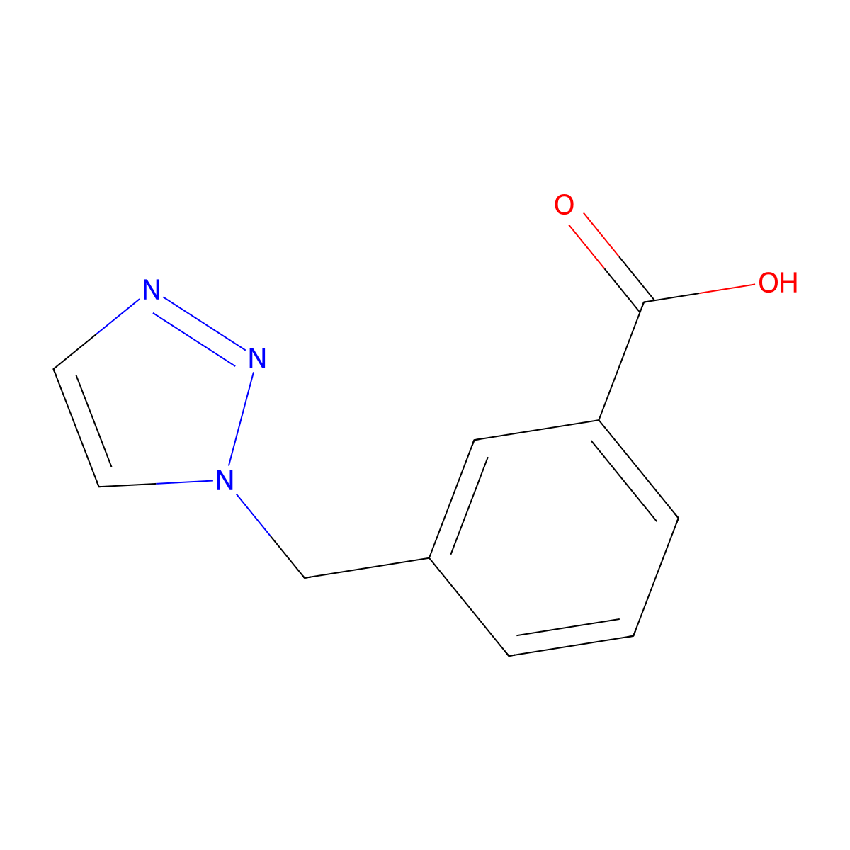 3-((1H-1,2,3-triazol-1-yl)methyl)benzoic acid molecular structure, CAS 1361004-21-8