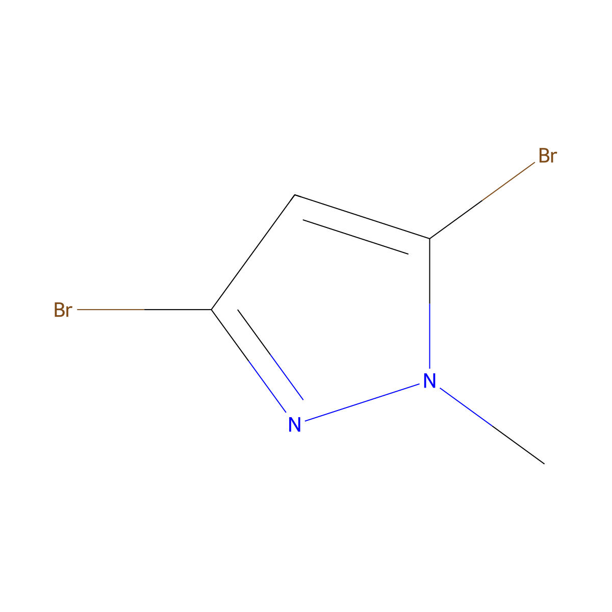 3,5-dibromo-1-methyl-1H-pyrazole molecular structure, CAS 1361019-05-7