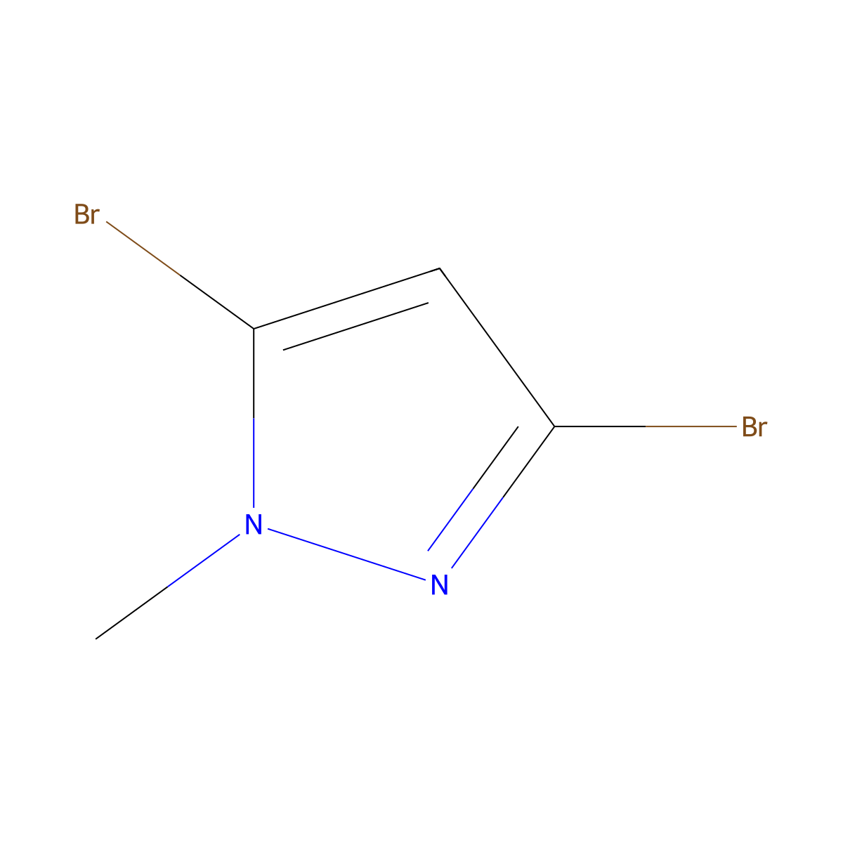 3,5-dibromo-1-methyl-1H-pyrazole molecular structure, CAS 1361019-05-7
