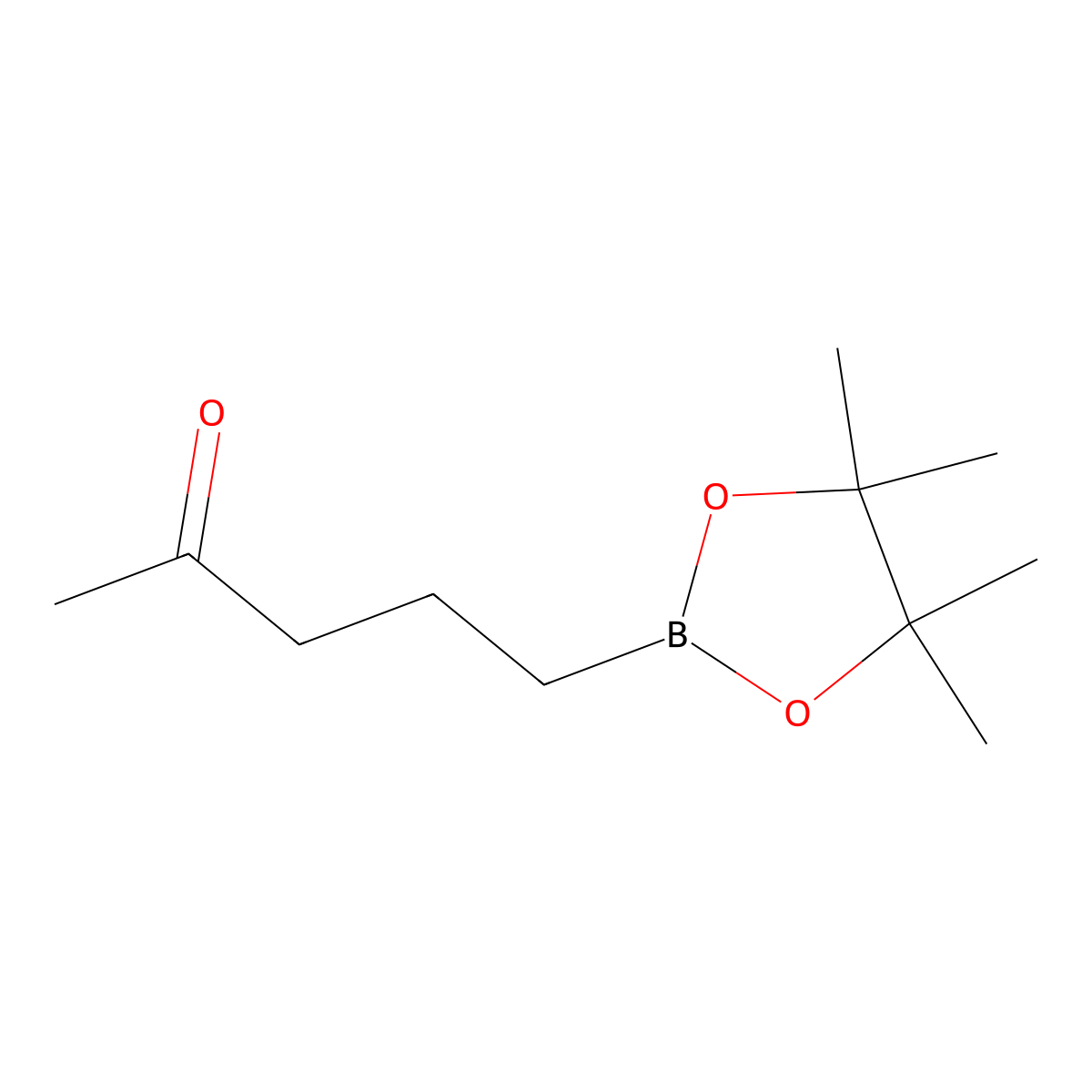 5-(Tetramethyl-1,3,2-dioxaborolan-2-yl)pentan-2-one molecular structure, CAS 1361022-66-3