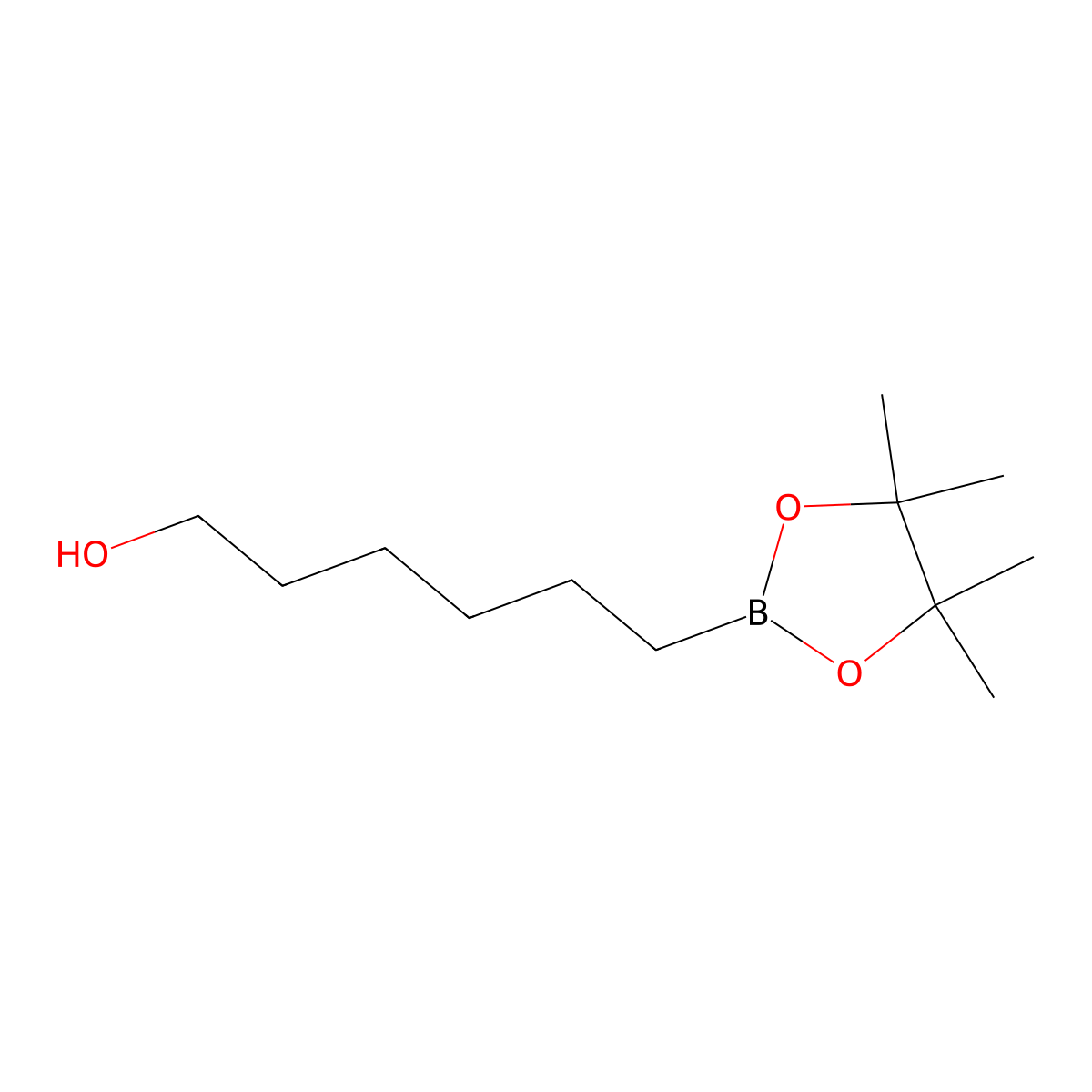 6-(4,4,5,5-Tetramethyl-1,3,2-dioxaborolan-2-yl)hexan-1-ol molecular structure, CAS 1361022-69-6