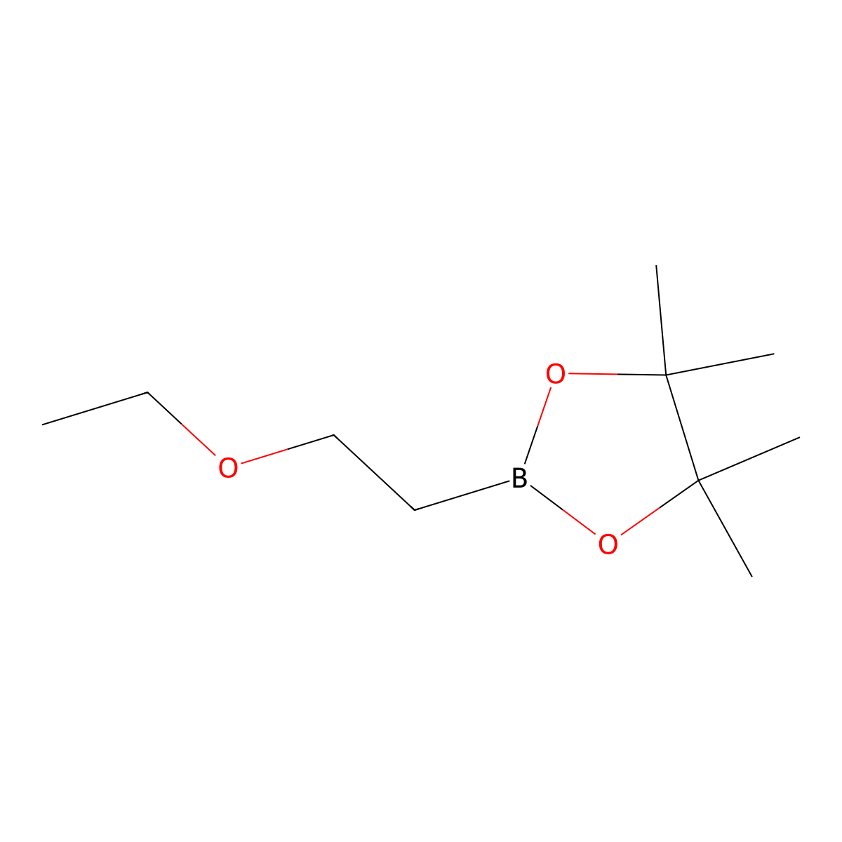 2-(2-Ethoxyethyl)-4,4,5,5-tetramethyl-1,3,2-dioxaborolane molecular structure, CAS 1361022-71-0