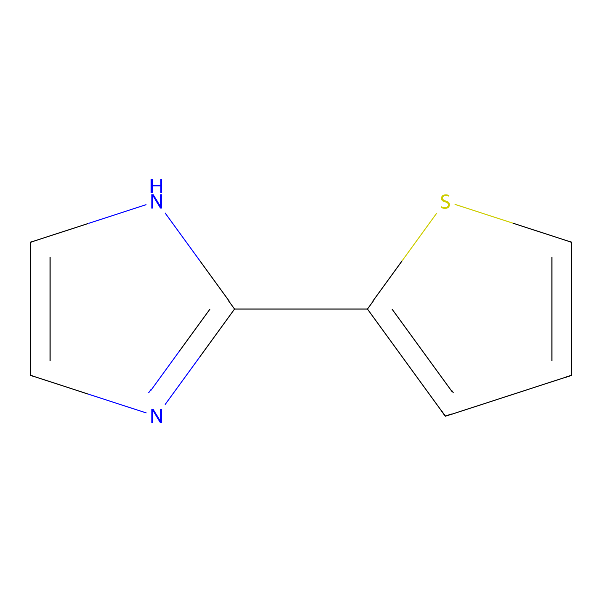2-(thiophen-2-yl)-1H-imidazole molecular structure, CAS 136103-77-0