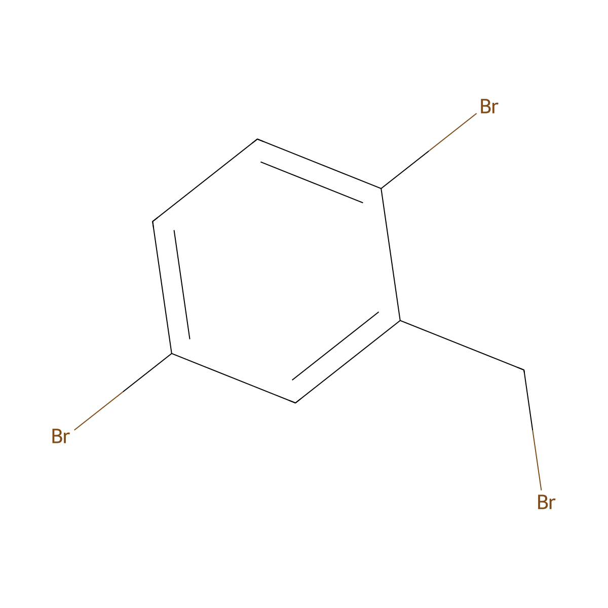 1,4-Dibromo-2-(bromomethyl)benzene molecular structure, CAS 136105-40-3