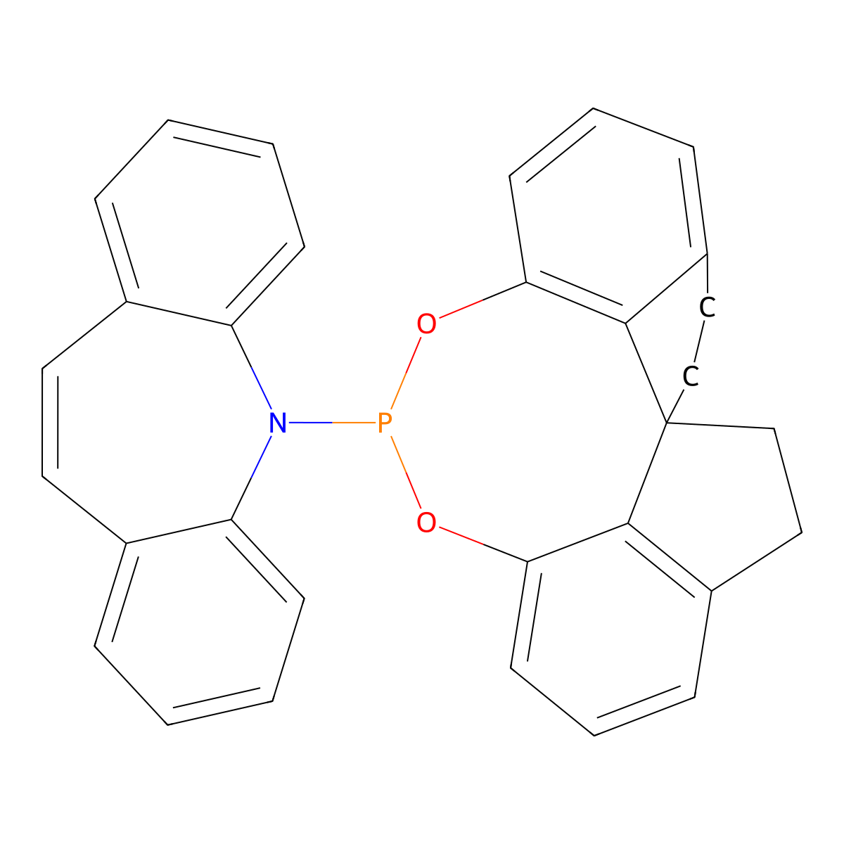 (11aR)-5-(4,5,6,7-Tetrahydrodiindeno[7,1-de:1',7'-fg][1,3,2]dioxaphosphocin-12-yl)-5H-dibenzo[b,f]azepine molecular structure, CAS 1361055-04-0