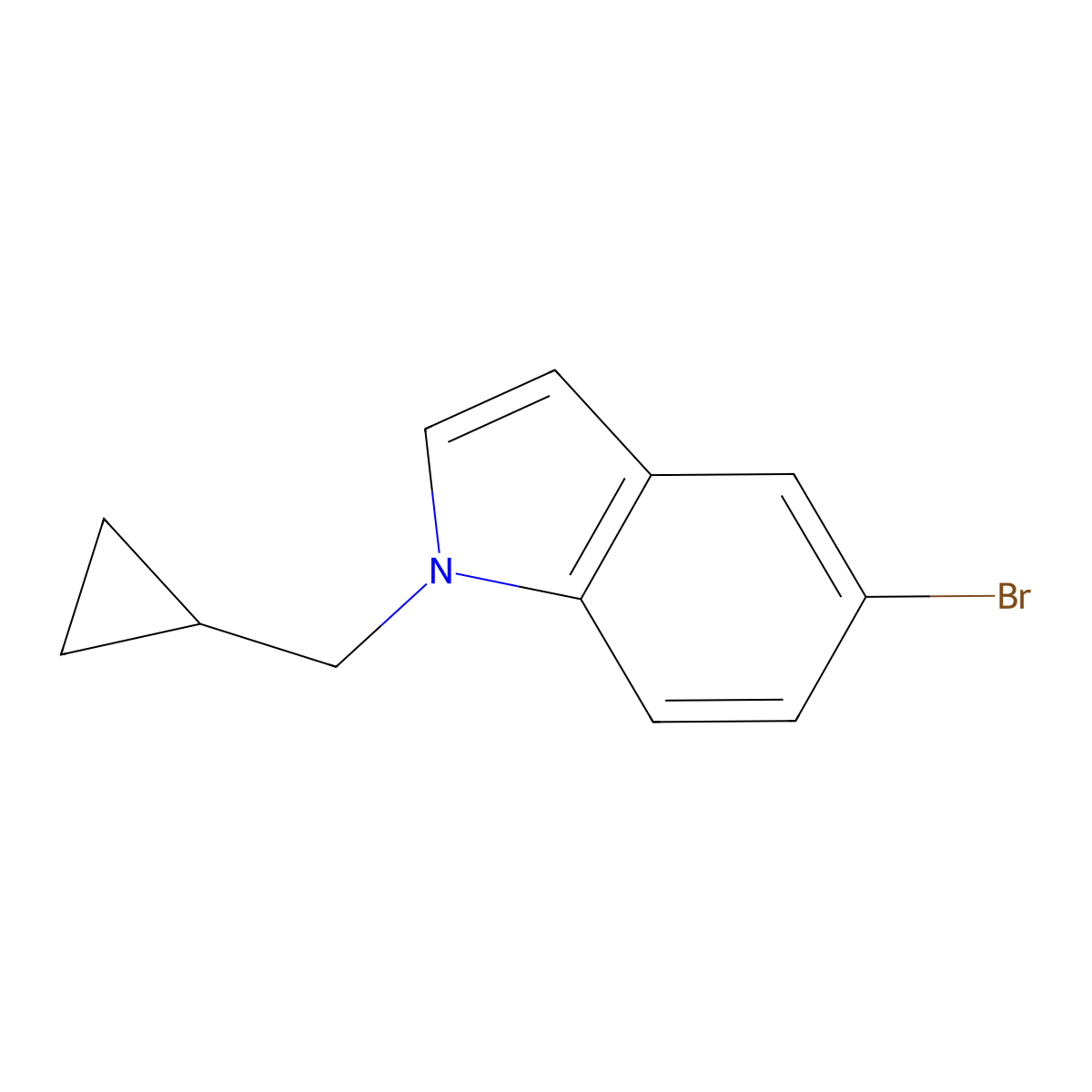 5-Bromo-1-(cyclopropylmethyl)-1H-indole molecular structure, CAS 1361110-66-8
