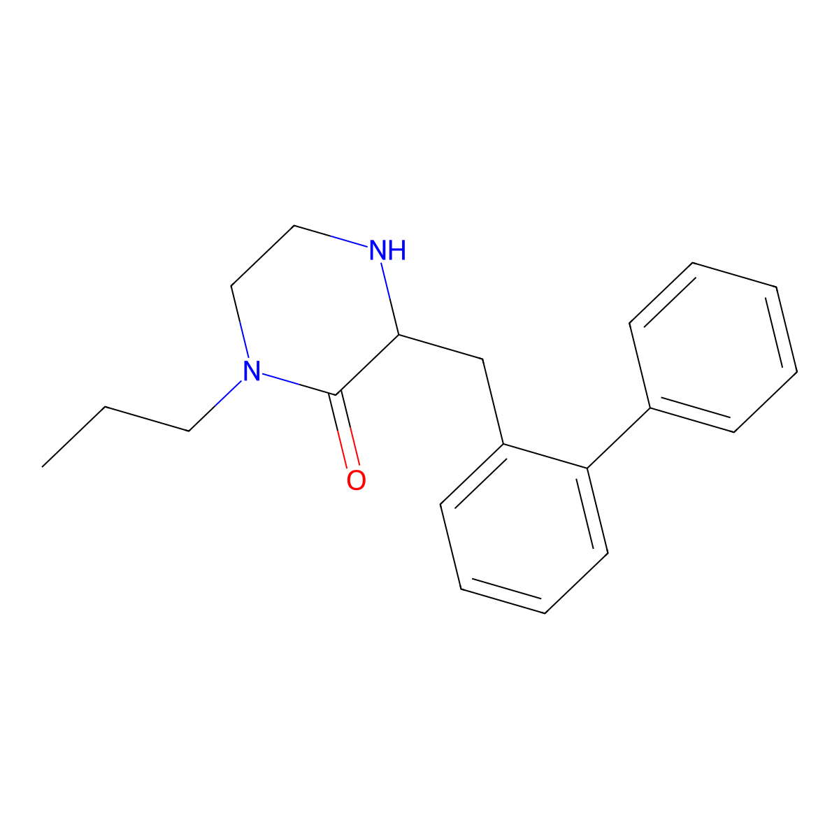 3-[(2-Phenylphenyl)methyl]-1-propylpiperazin-2-one molecular structure, CAS 1361111-21-8