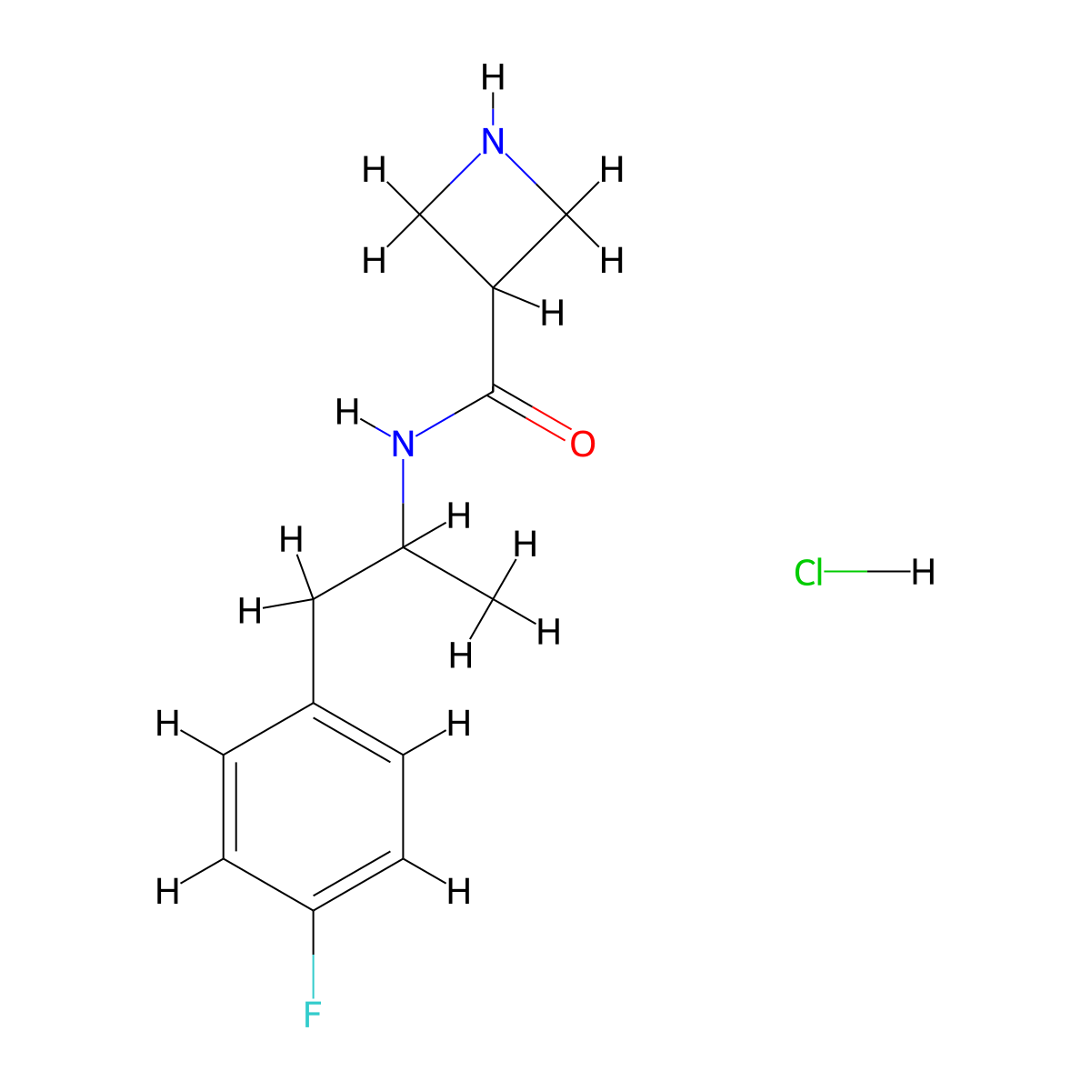 N-(1-(4-Fluorophenyl)propan-2-yl)azetidine-3-carboxamide hydrochloride molecular structure, CAS 1361111-33-2