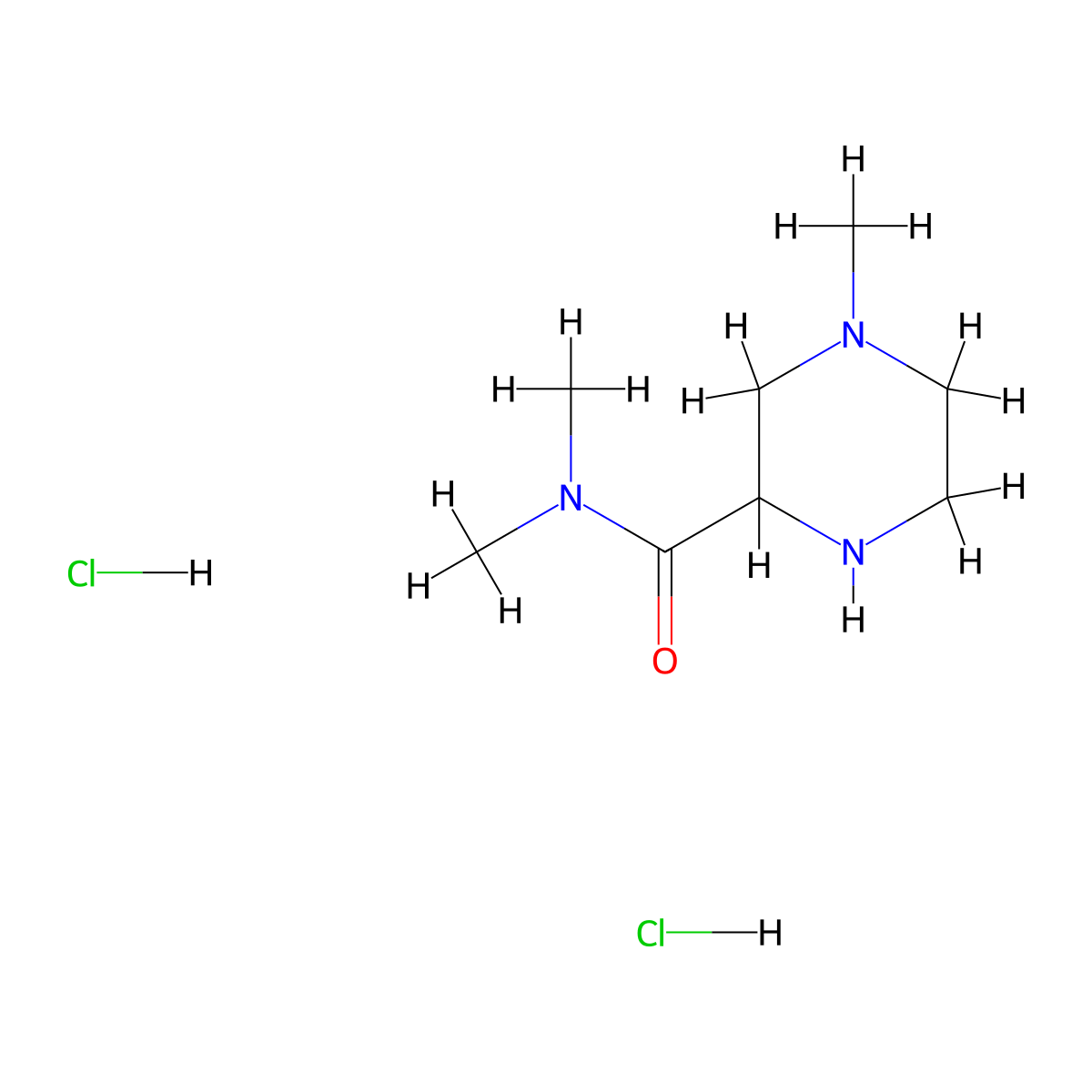N,N,4-trimethylpiperazine-2-carboxamide dihydrochloride molecular structure, CAS 1361111-36-5