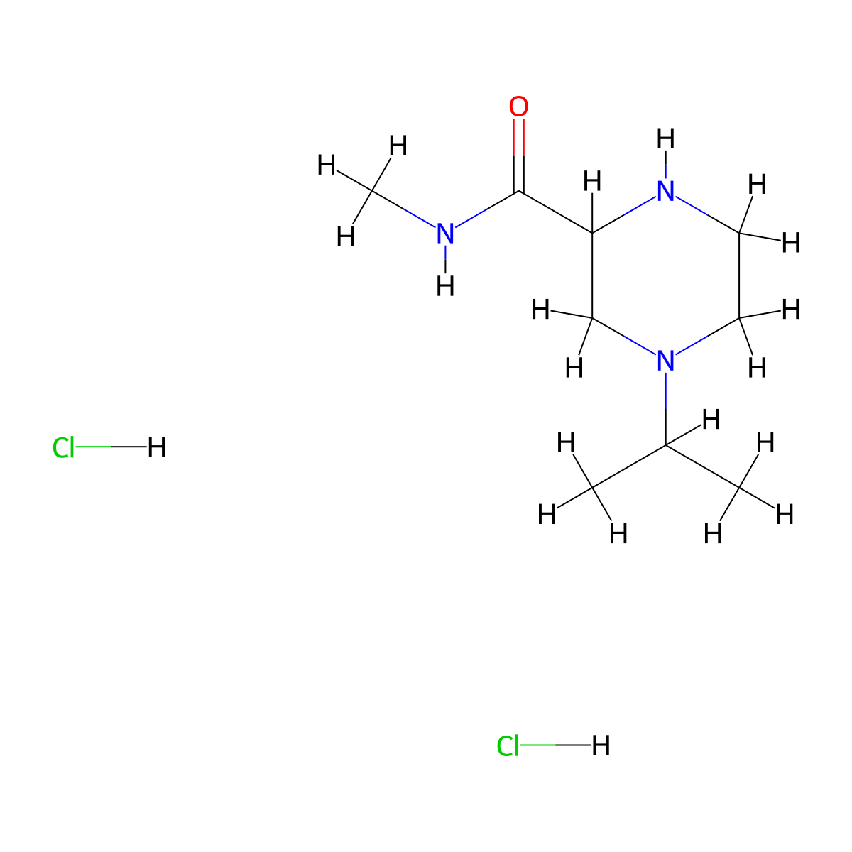 4-isopropyl-N-methylpiperazine-2-carboxamide dihydrochloride molecular structure, CAS 1361111-39-8