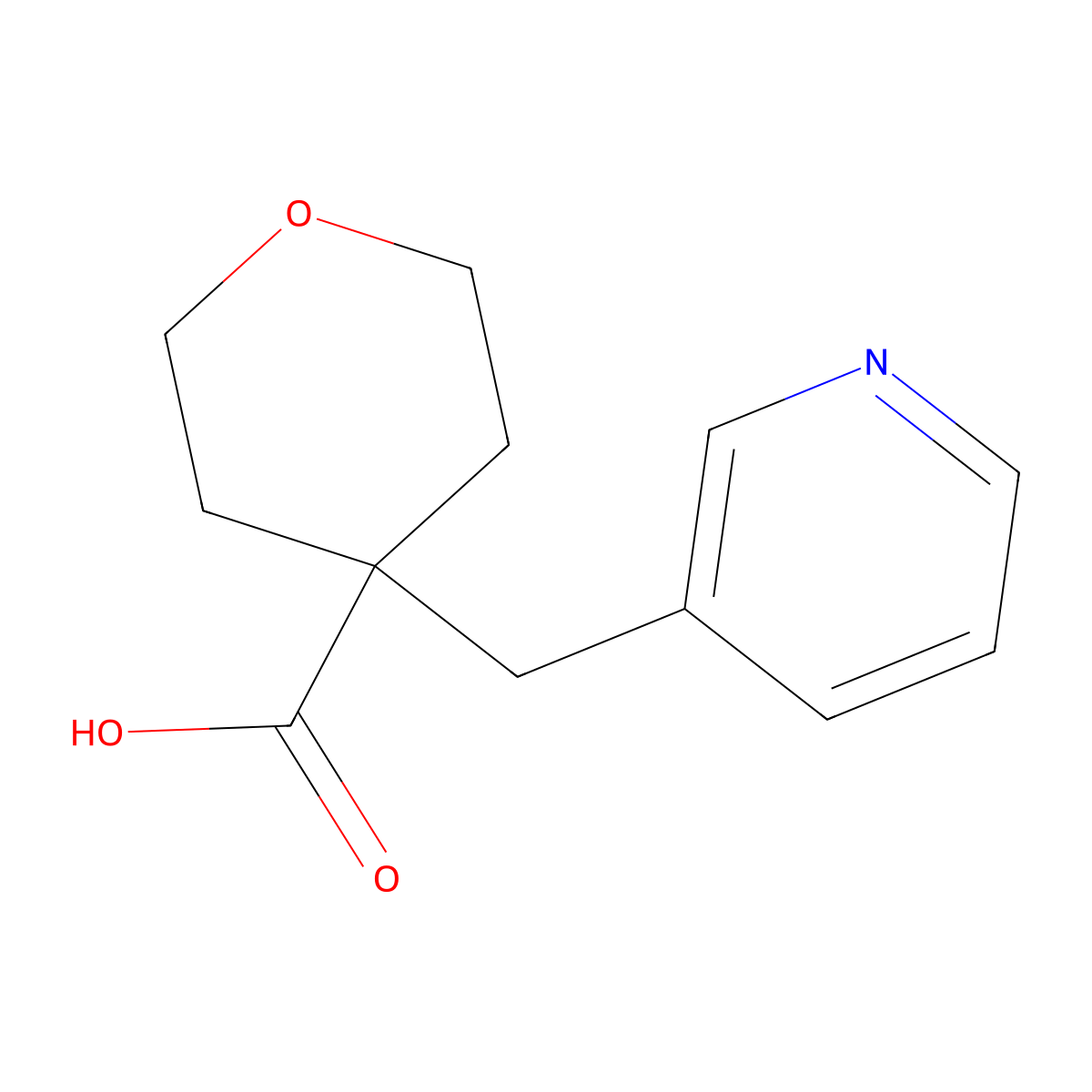 4-(Pyridin-3-ylmethyl)oxane-4-carboxylic acid molecular structure, CAS 1361111-50-3