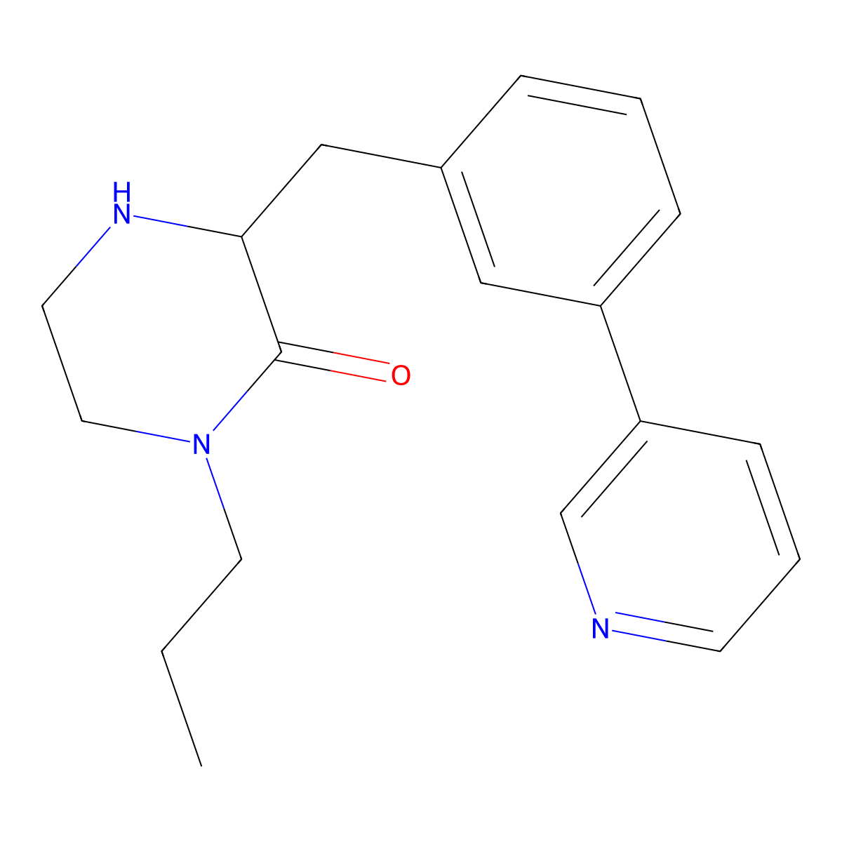 1-Propyl-3-(3-pyridin-3-yl-benzyl)-piperazin-2-one molecular structure, CAS 1361111-51-4