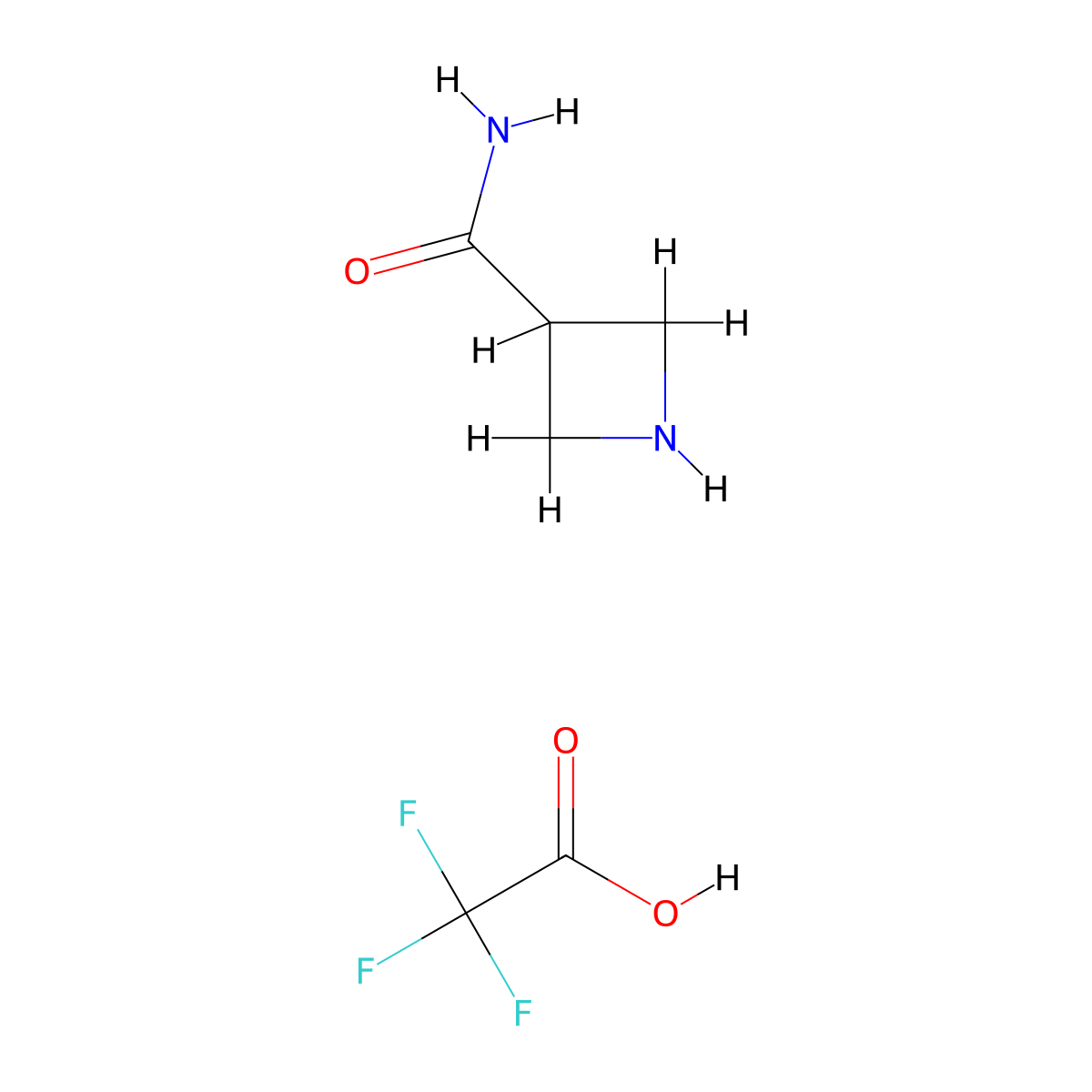 Azetidine-3-carboxamide; trifluoroacetic acid molecular structure, CAS 1361111-58-1