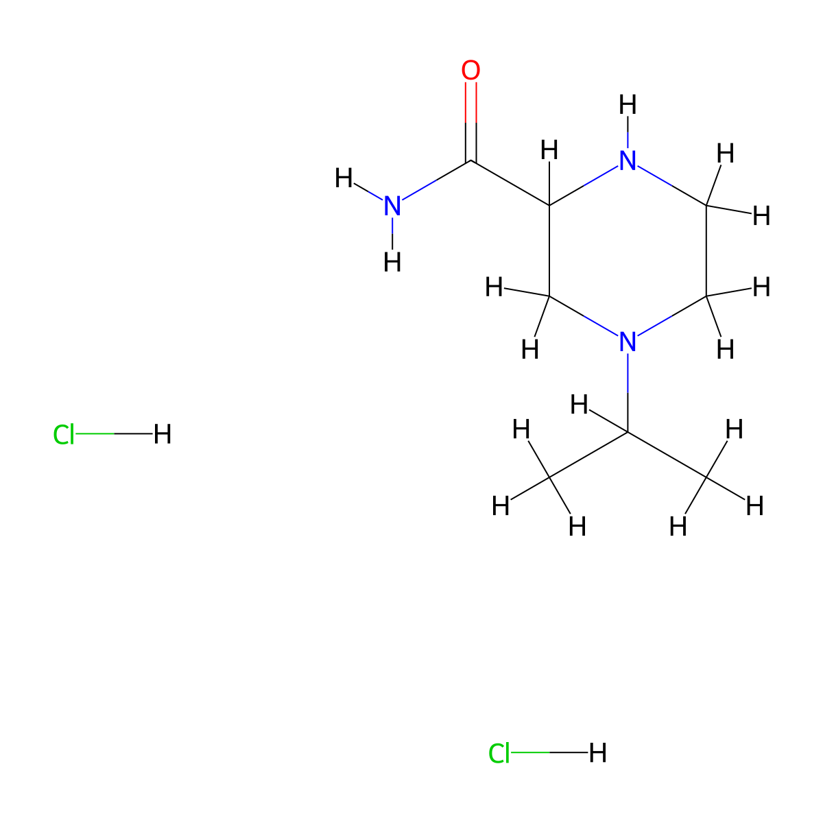 4-Isopropylpiperazine-2-carboxamide dihydrochloride molecular structure, CAS 1361111-59-2