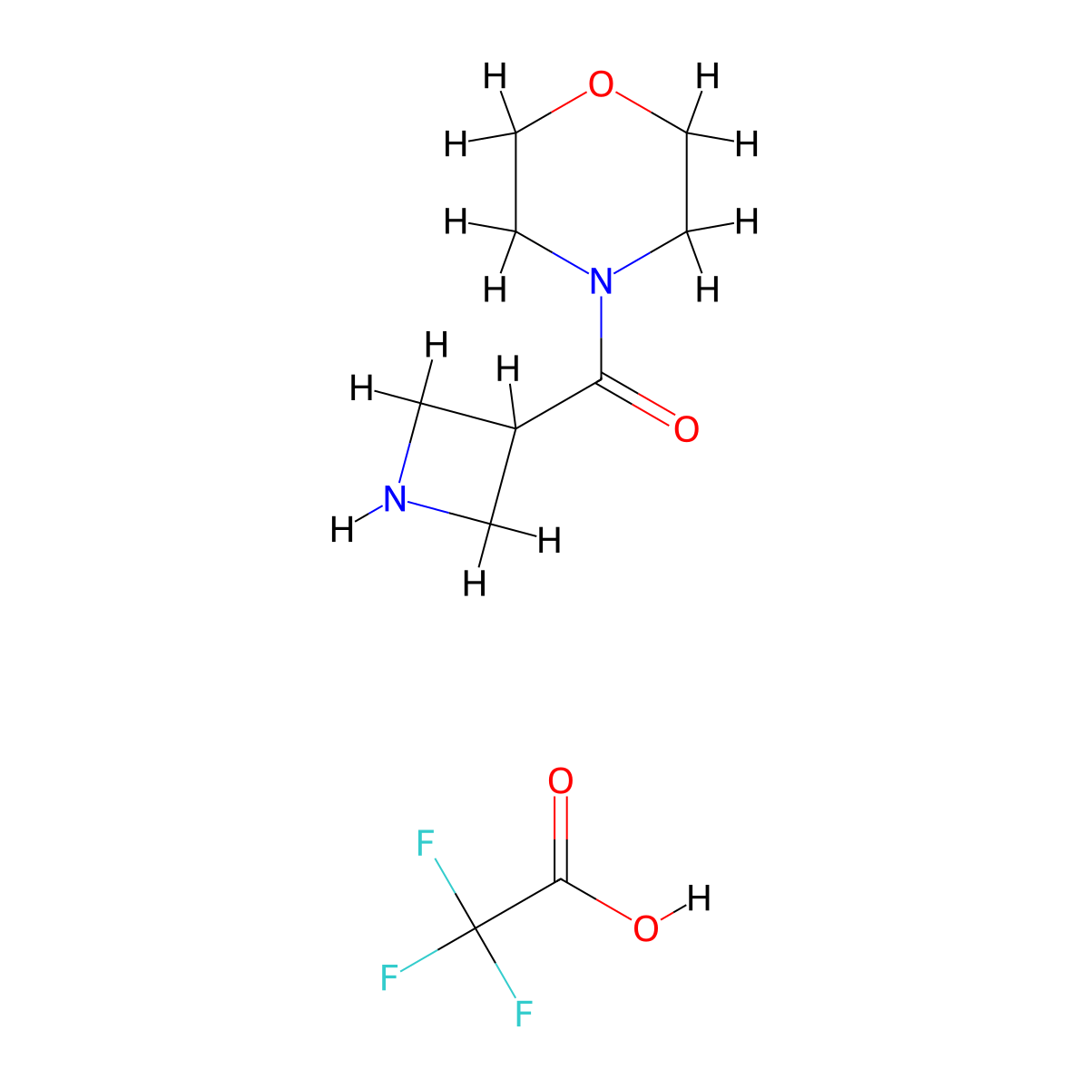 4-(Azetidine-3-carbonyl)morpholine; trifluoroacetic acid molecular structure, CAS 1361111-61-6