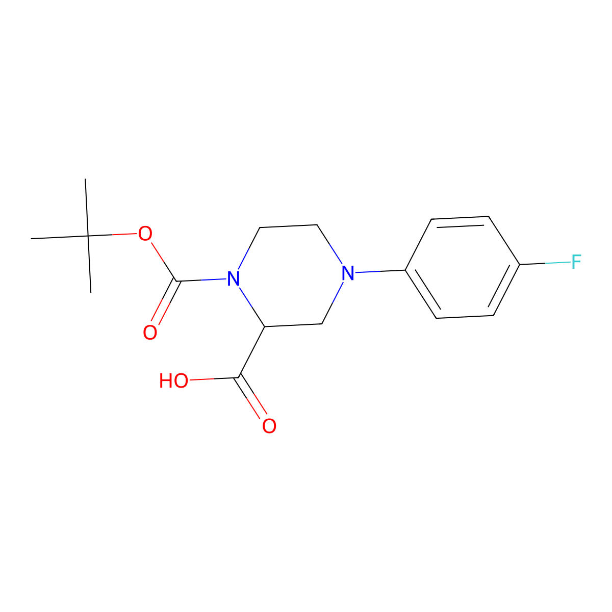4-(4-Fluoro-phenyl)-piperazine-1,2-dicarboxylic acid 1-tert-butyl ester molecular structure, CAS 1361111-65-0