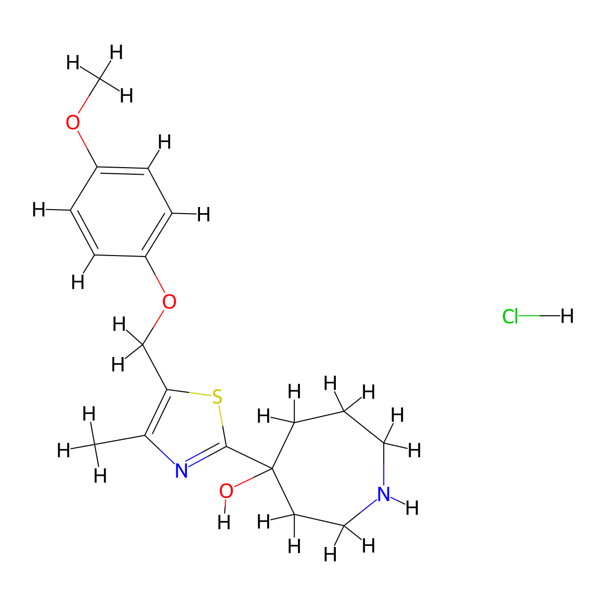 4-[5-(4-Methoxy-phenoxymethyl)-4-methyl-thiazol-2-yl]-azepan-4-ol hydrochloride molecular structure, CAS 1361111-67-2