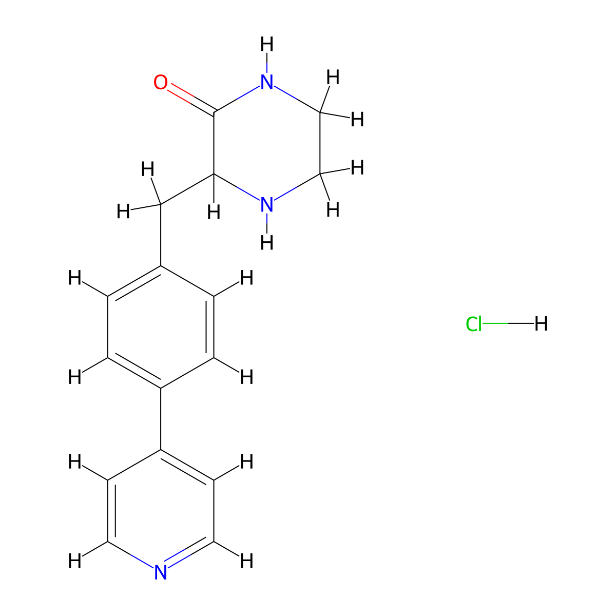 3-(4-Pyridin-4-yl-benzyl)-piperazin-2-one hydrochloride molecular structure, CAS 1361111-83-2
