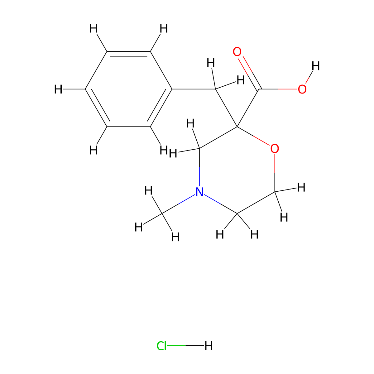2-Benzyl-4-methylmorpholine-2-carboxylic acid hydrochloride molecular structure, CAS 1361111-95-6