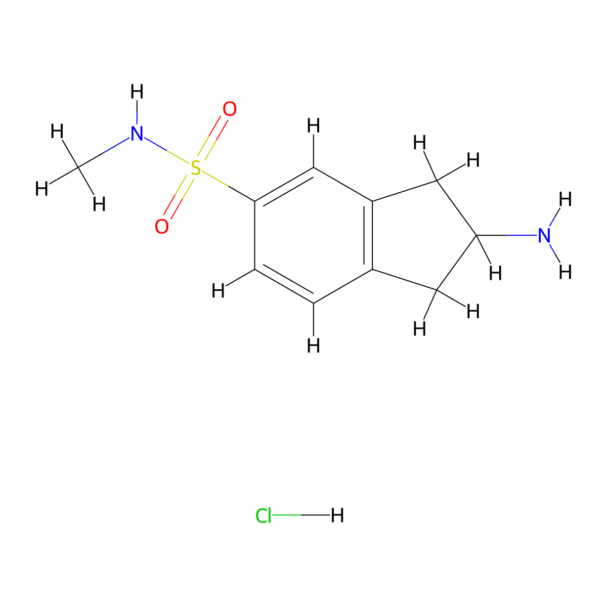 2-Amino-indan-5-sulfonic acidmethylamide hydrochloride molecular structure, CAS 1361112-12-0