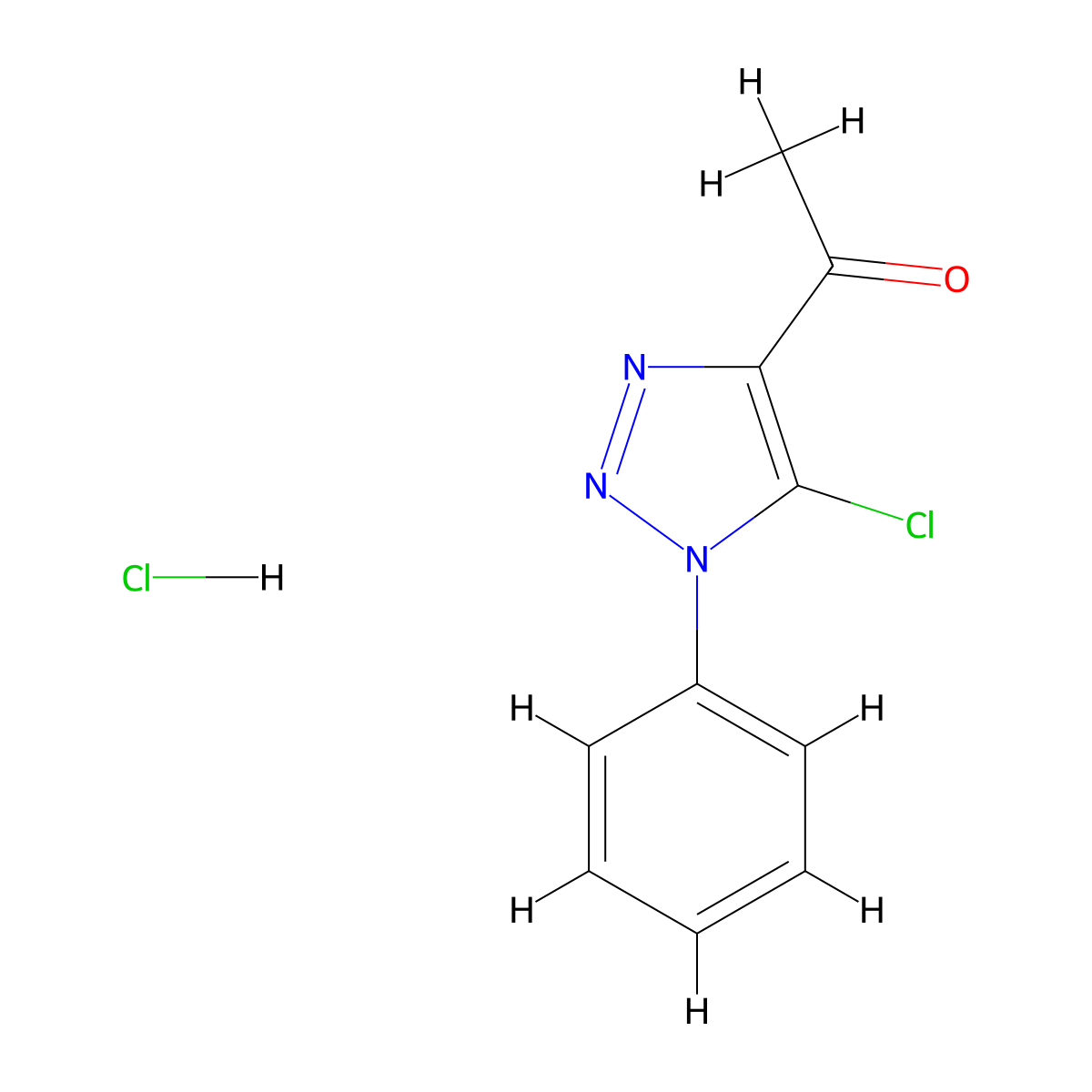 1-(5-Chloro-1-phenyl-1H-[1,2,3]triazol-4-yl)-ethanone hydrochloride molecular structure, CAS 1361112-17-5