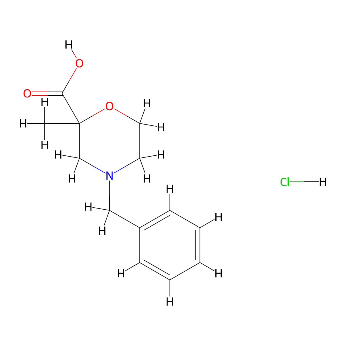 4-Benzyl-2-methyl-morpholine-2-carboxylic acidhydrochloride molecular structure, CAS 1361112-36-8