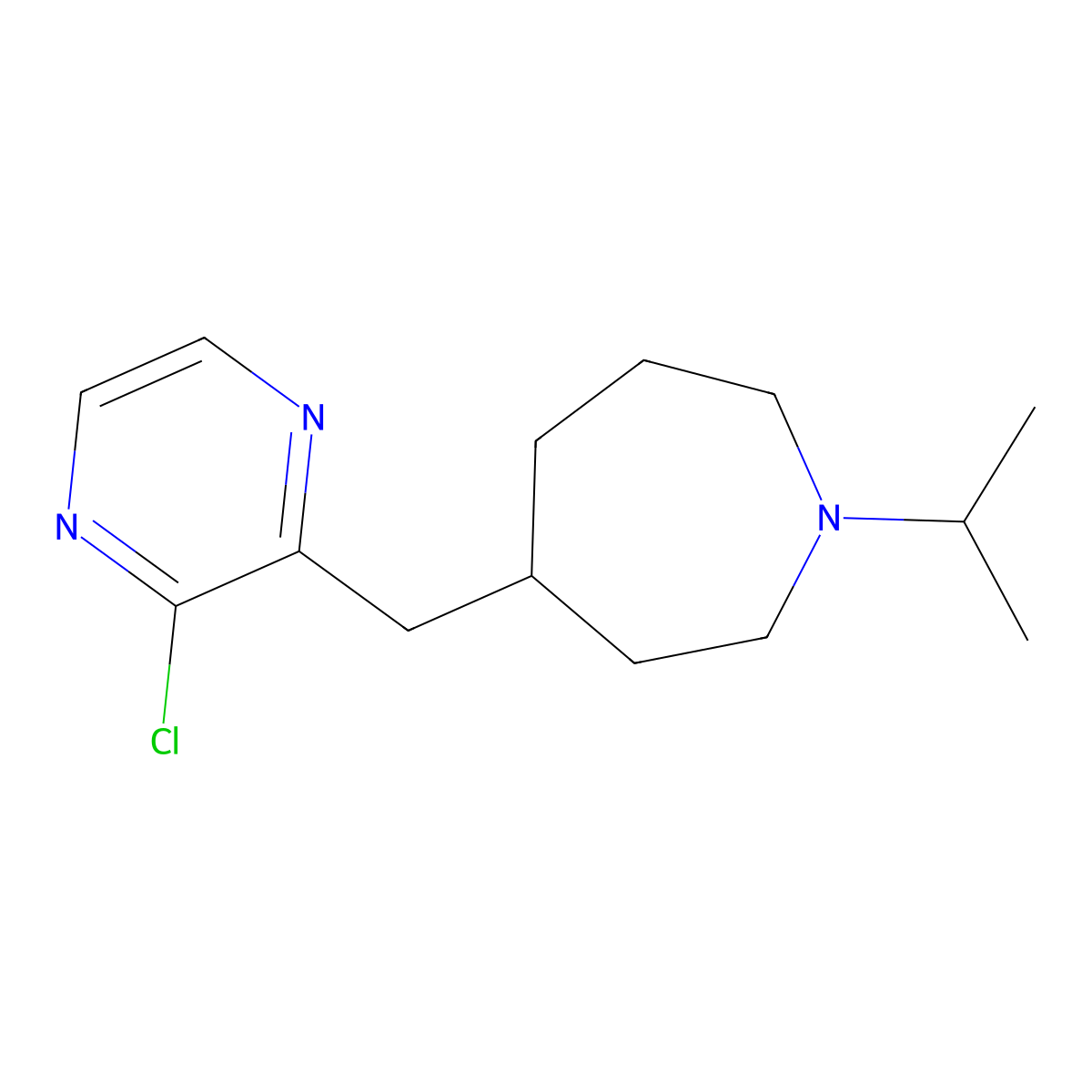 4-((3-Chloropyrazin-2-yl)methyl)-1-isopropylazepane molecular structure, CAS 1361112-39-1