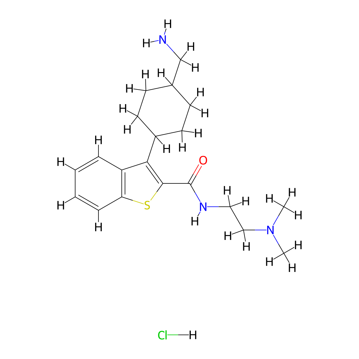 3-(4-Aminomethyl-cyclohexyl)-benzo[b]thiophene-2-carboxylic acid (2-dimethylamino-ethyl)-amide hydrochloride molecular structure, CAS 1361112-43-7