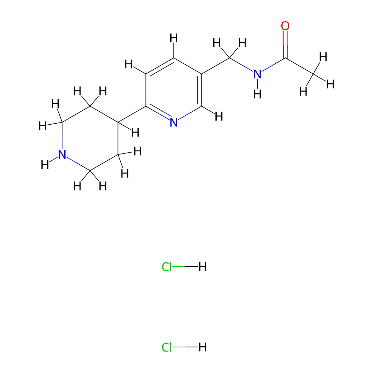 N-((6-(Piperidin-4-yl)pyridin-3-yl)methyl)acetamide dihydrochloride molecular structure, CAS 1361112-52-8