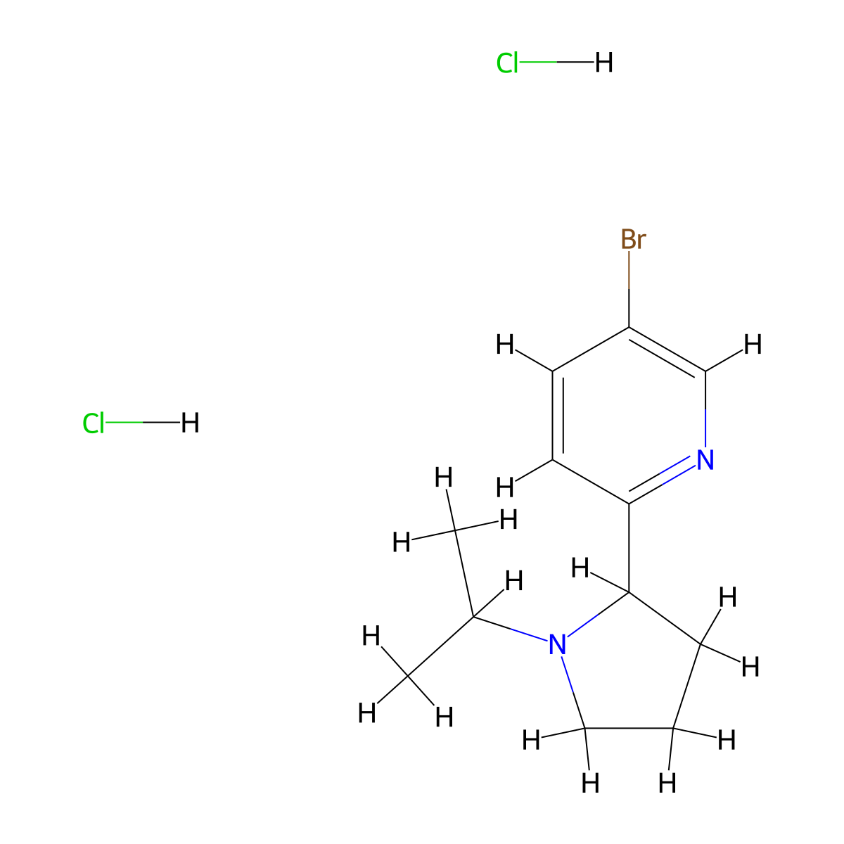 5-Bromo-2-(1-isopropylpyrrolidin-2-yl)pyridine dihydrochloride molecular structure, CAS 1361112-58-4