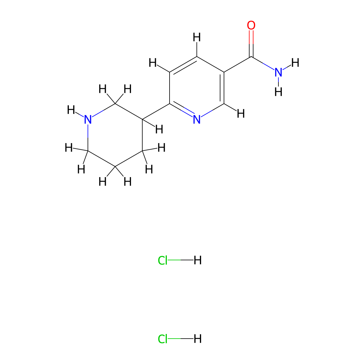 6-(Piperidin-3-yl)nicotinamide dihydrochloride molecular structure, CAS 1361112-64-2