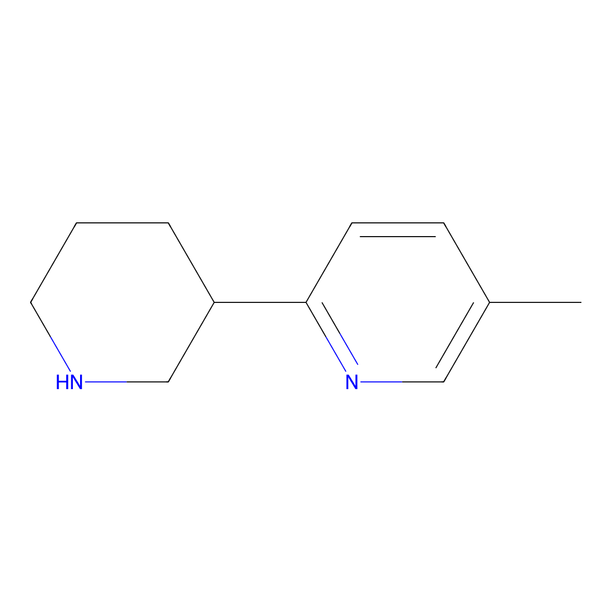 5-Methyl-2-(piperidin-3-yl)pyridine molecular structure, CAS 1361112-67-5