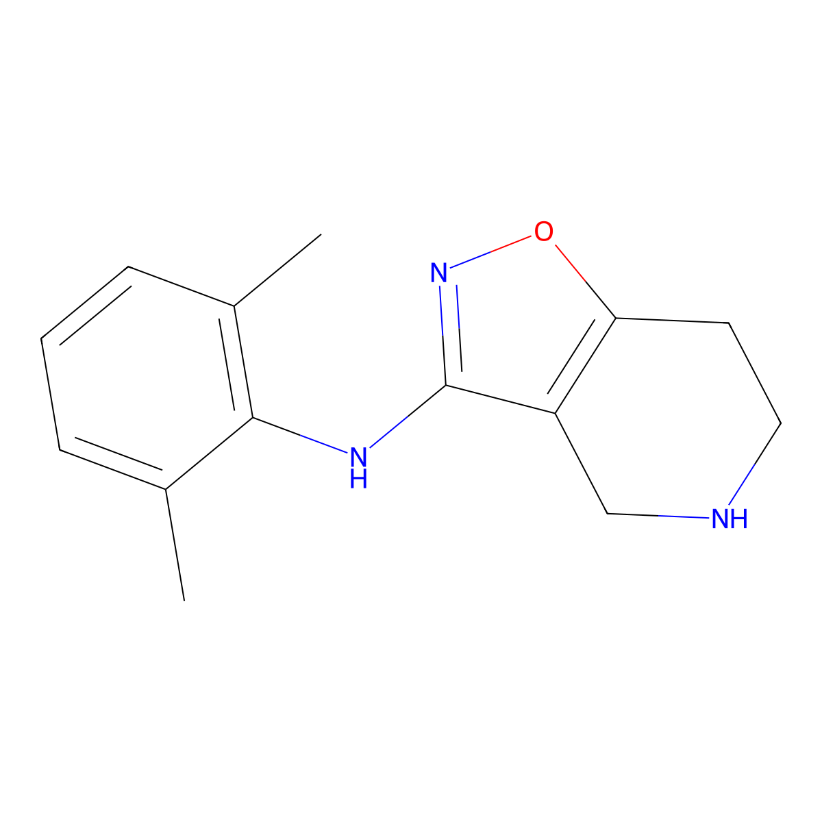 (2,6-Dimethyl-phenyl)-(4,5,6,7-tetrahydro-isoxazolo[4,5-c]pyridin-3-yl)-amine molecular structure, CAS 1361112-73-3