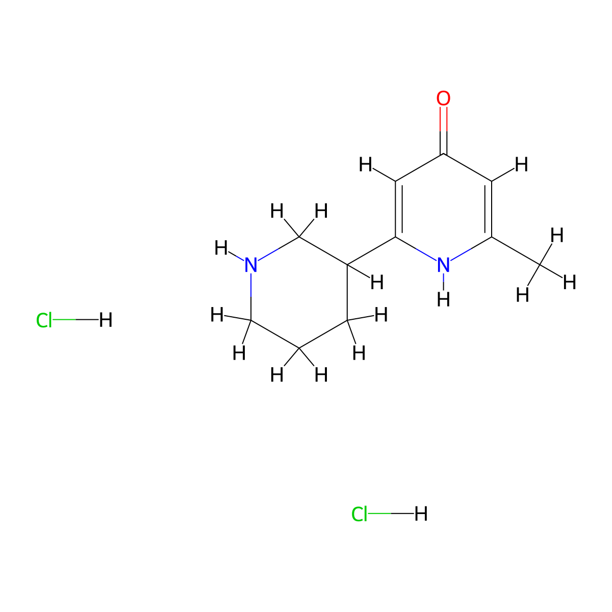 2-Methyl-6-(piperidin-3-yl)pyridin-4-ol dihydrochloride molecular structure, CAS 1361112-80-2