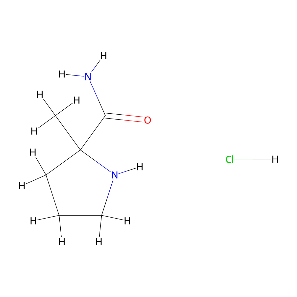2-Methylpyrrolidine-2-carboxamide hydrochloride molecular structure, CAS 1361112-89-1
