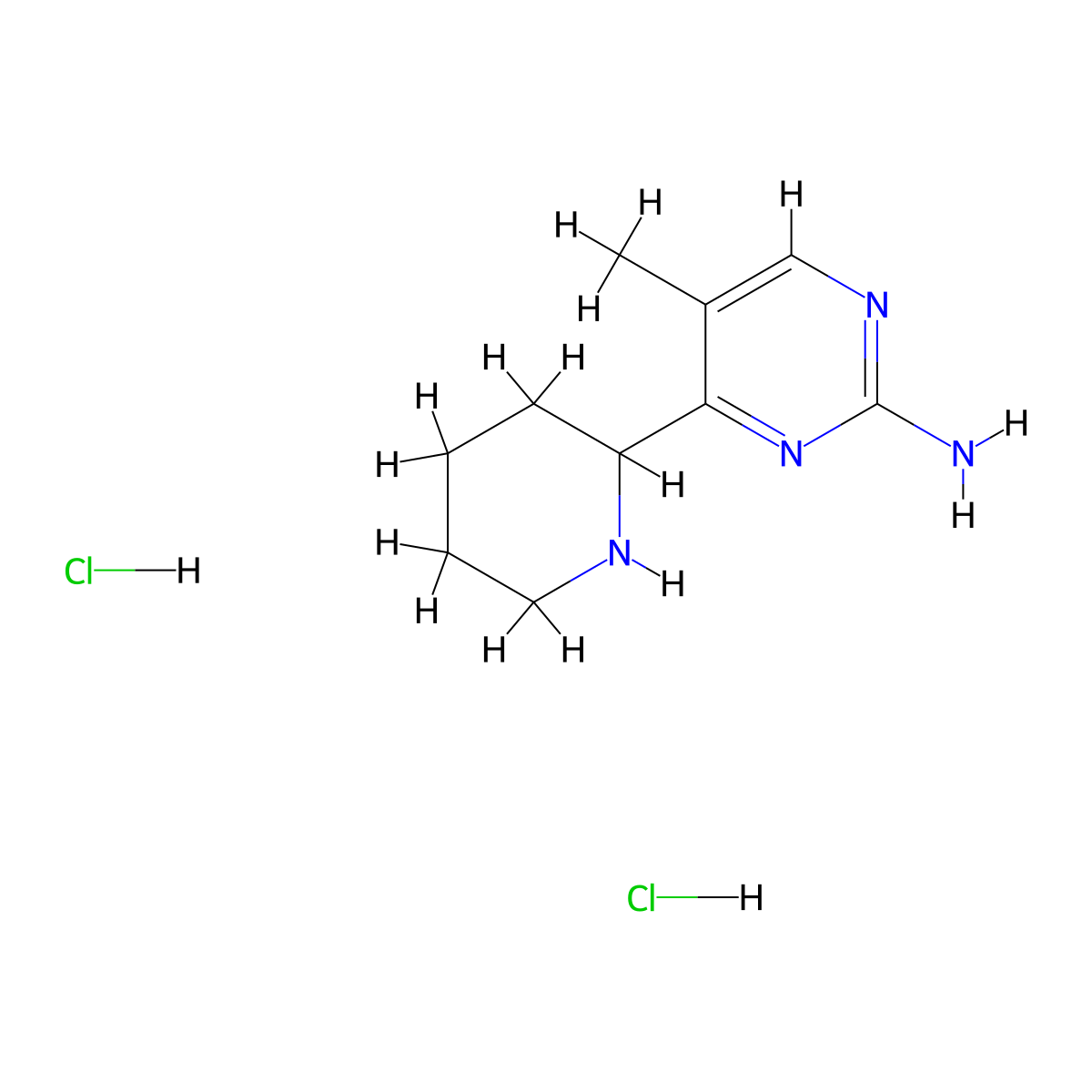 5-Methyl-4-(piperidin-2-yl)pyrimidin-2-amine dihydrochloride molecular structure, CAS 1361112-93-7