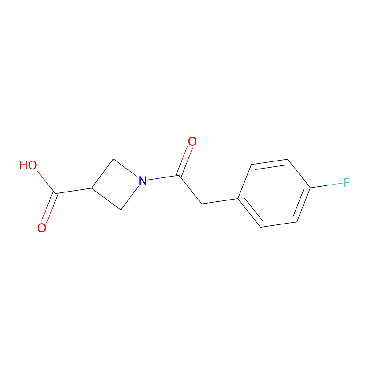 1-(2-(4-Fluorophenyl)acetyl)azetidine-3-carboxylic acid molecular structure, CAS 1361113-12-3