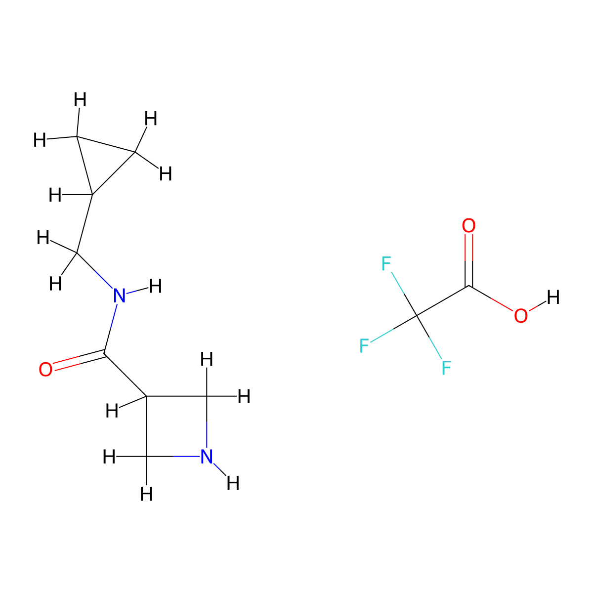 Azetidine-3-carboxylic acid cyclopropylmethyl-amide trifluoroacetic acid salt molecular structure, CAS 1361113-16-7