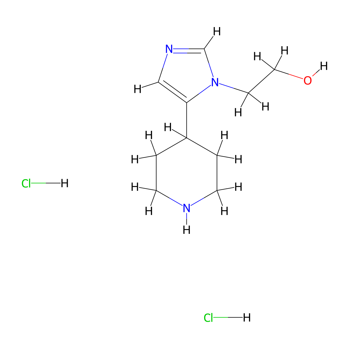 2-(5-Piperidin-4-yl-imidazol-1-yl)-ethanol dihydrochloride molecular structure, CAS 1361113-24-7